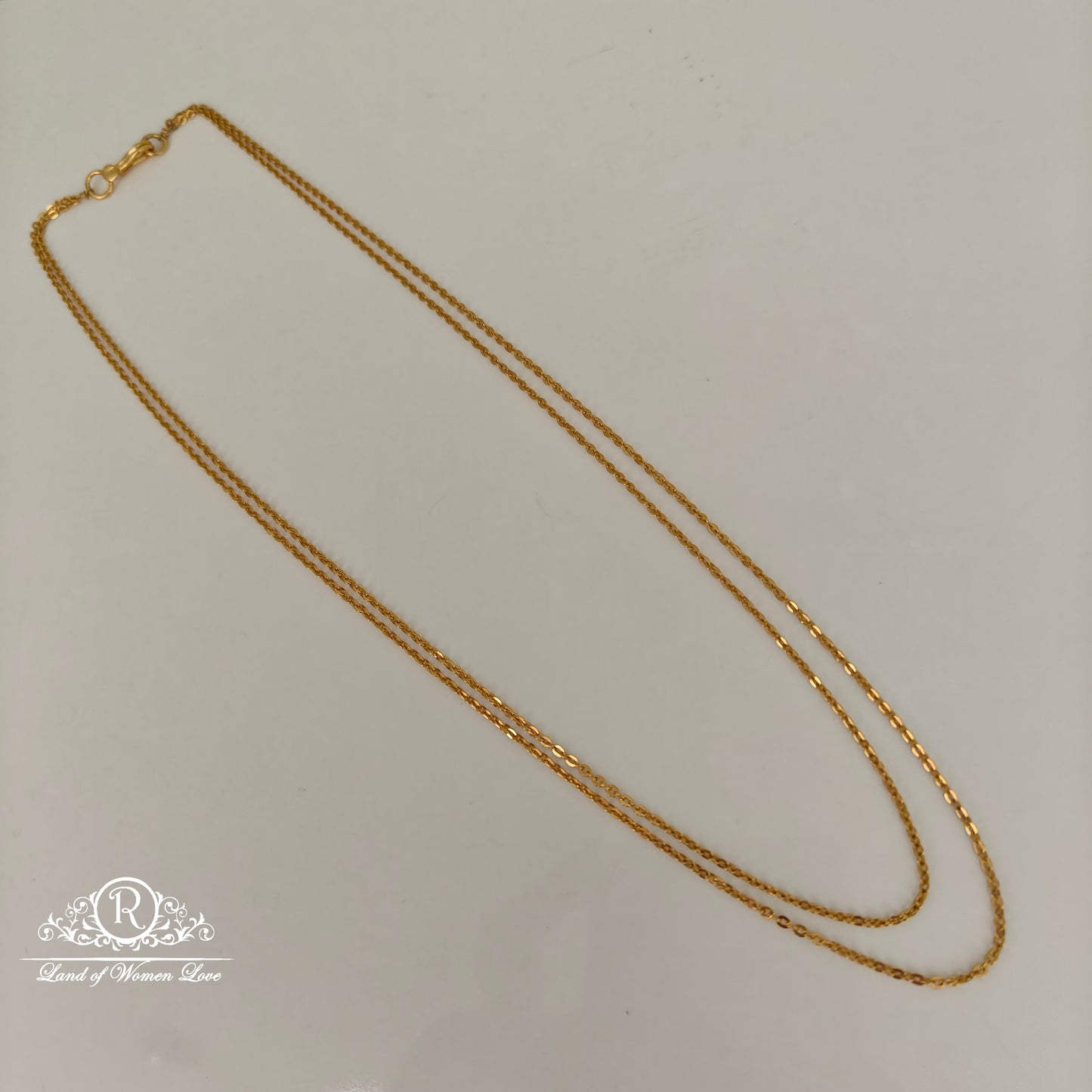chain 92.5 silver two lines chain-rch828 92.5 silver ramala jewelry / ramala collections