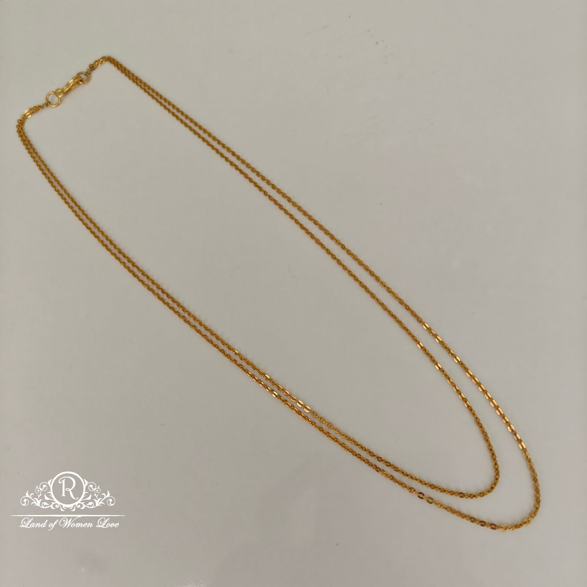 chain 92.5 silver two lines chain-rch828 92.5 silver ramala jewelry / ramala collections