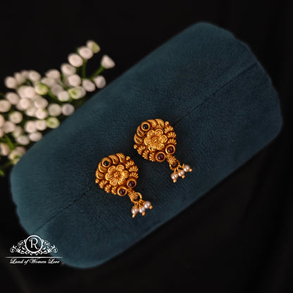 earrings silver flower design earrings rcns058 92.5 silver ramala jewelry / ramala collections