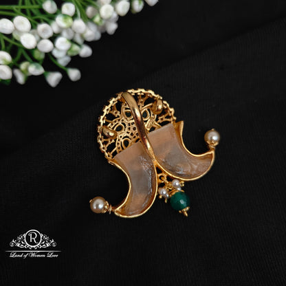 92.5 silver simple and Cute tiger nail pendent with flower design-RCJR893