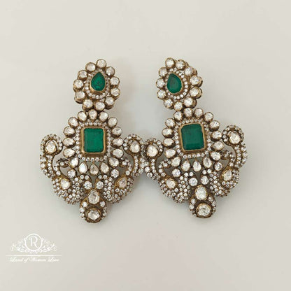 earrings silver moissanite design earrings-rcm782 moissanite 92.5 silver ramala jewelry / ramala collections