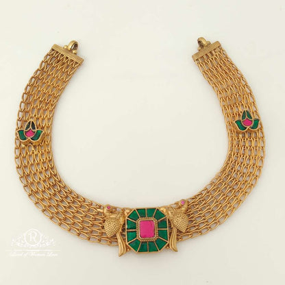 necklace silver kundan model peacock design necklace-rc87-75p52 kundan 92.5 silver ramala jewelry / ramala collections