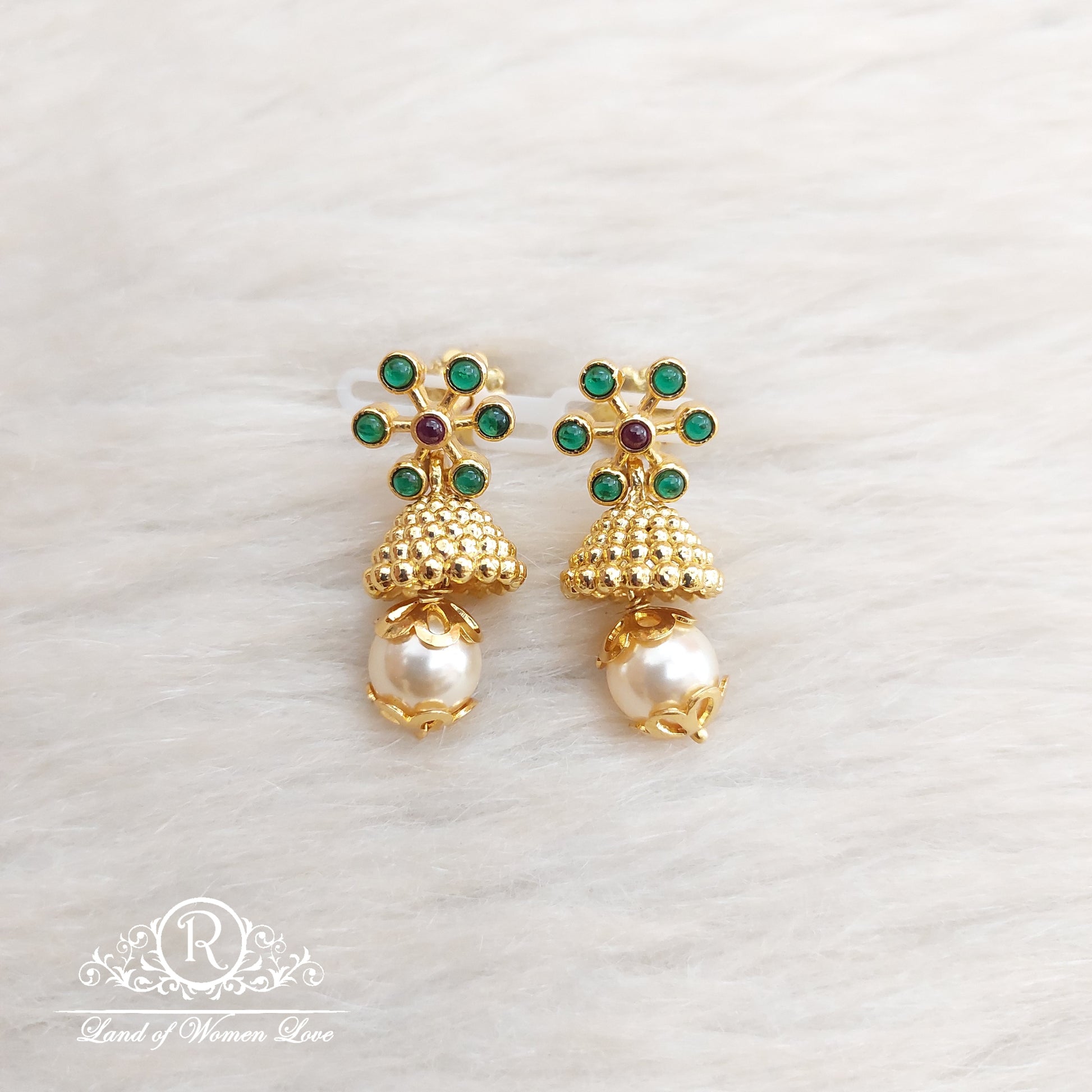 jhumka silver earrings designs-rm47 92.5 silver ramala jewelry / ramala collections