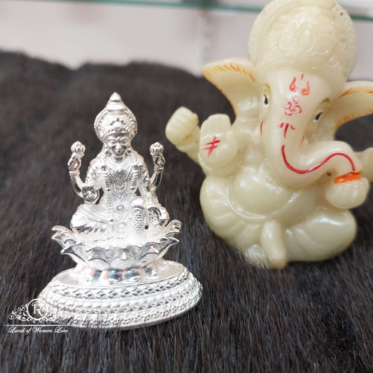 silver lakshmi devi idols-s8495 92.5 silver ramala jewelry / ramala collections