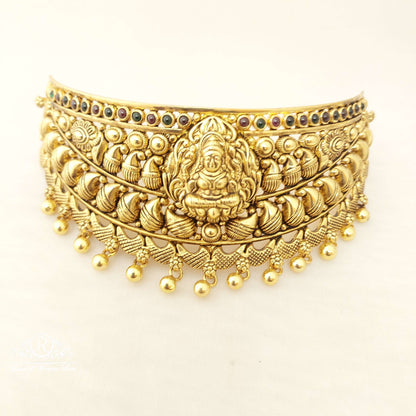 Silver Lakshmi Devi Chocker-JR15