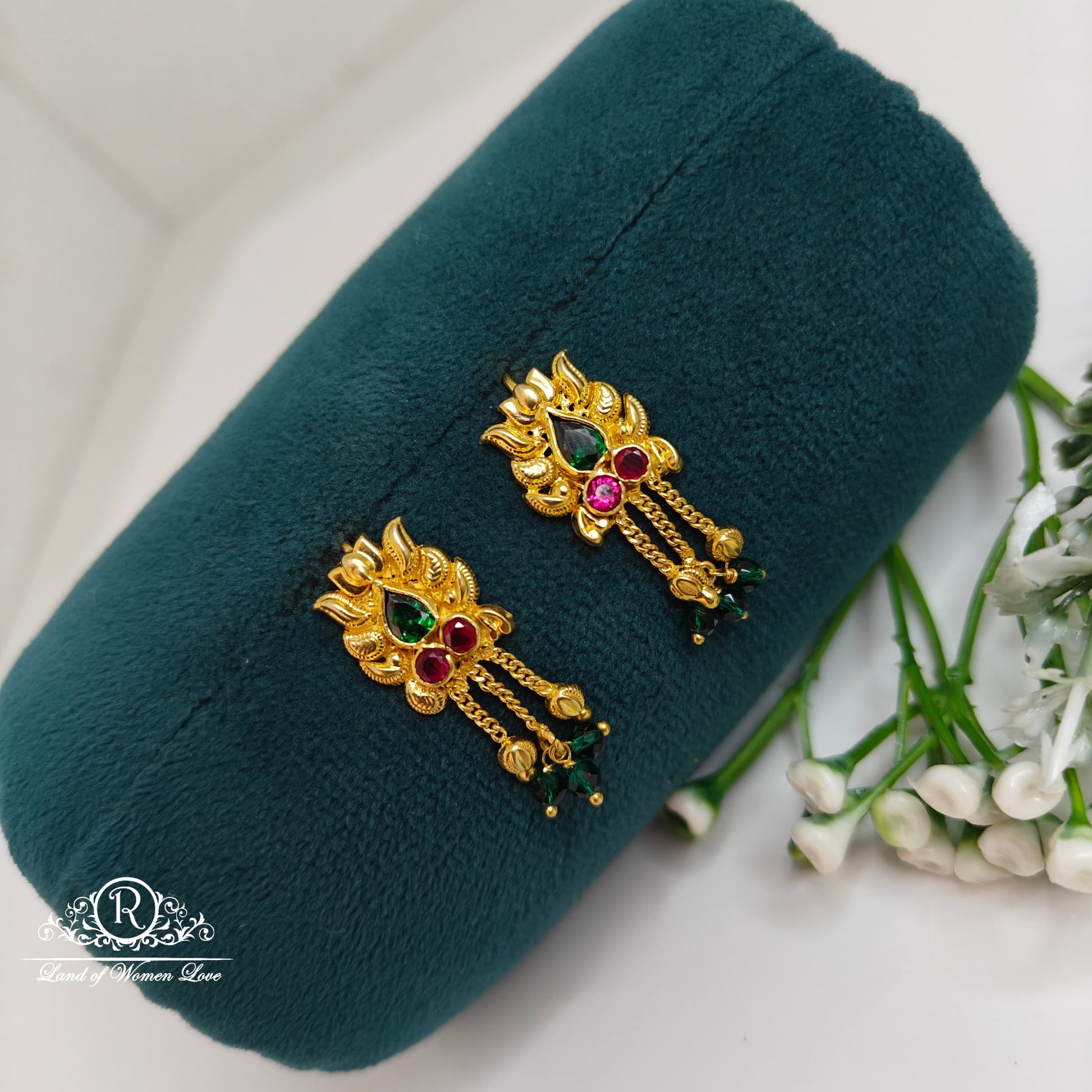 earrings silver hanging hook model earrings -rch736 92.5 silver ramala jewelry / ramala collections