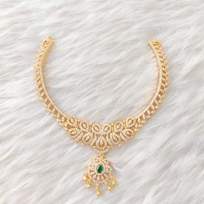 Silver CZ- necklace-RCH505