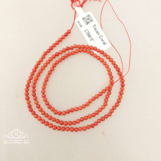 2.75mm tiwan coral beads-mj35 coral 92.5 silver ramala jewelry / ramala collections
