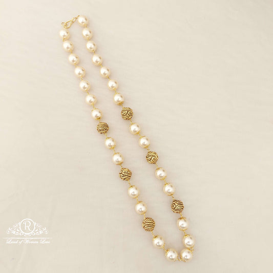 Silver Pearls Beads Mala-H092
