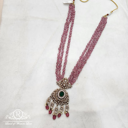 Silver Real Beads with Victoria Locket Haram-S797