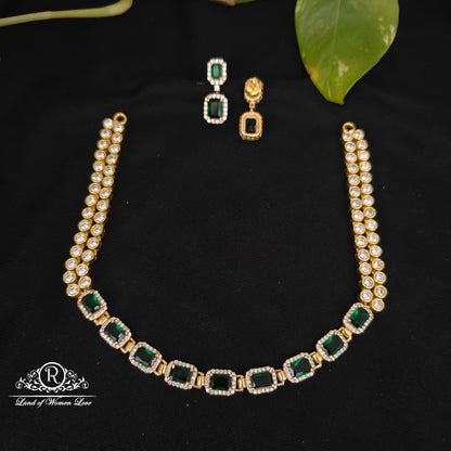 92.5 silver simple and Cute necklace with earrings set -RCH936