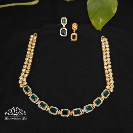 92.5 silver simple and Cute necklace with earrings set -RCH936