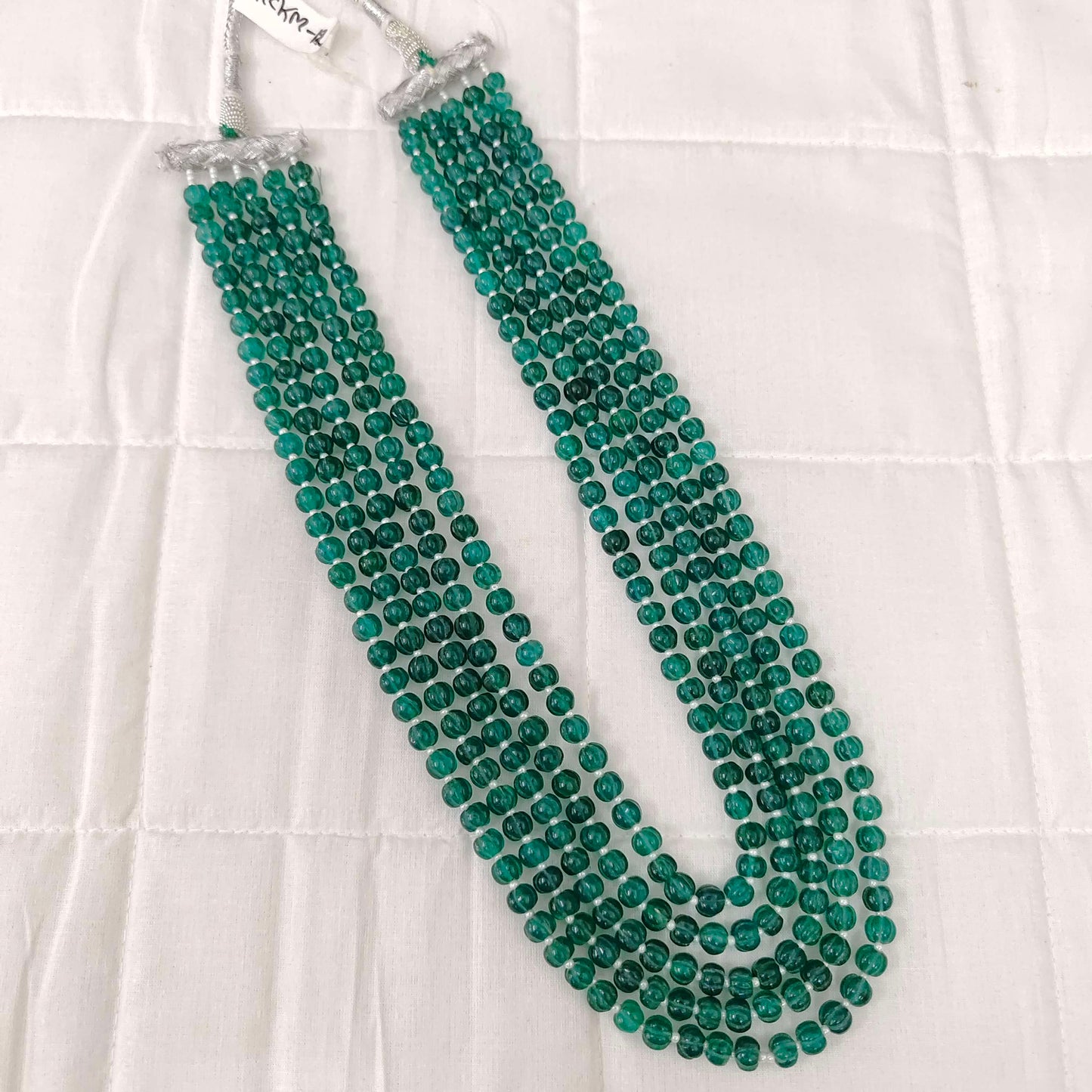 Green Pumpkin 5 Lines Beads-RCMB40