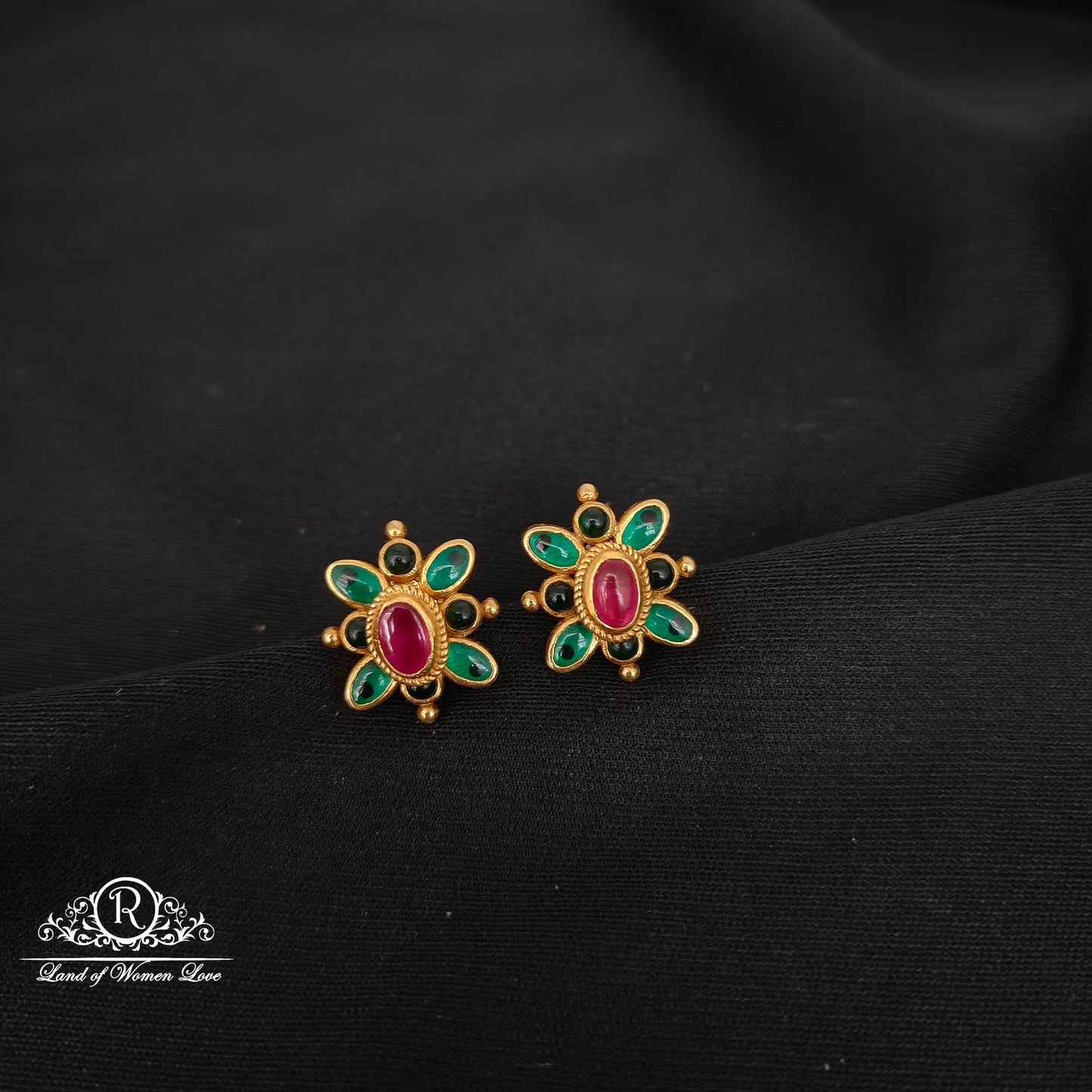 92.5 Silver Kundans Changeable earrings-RCCP407