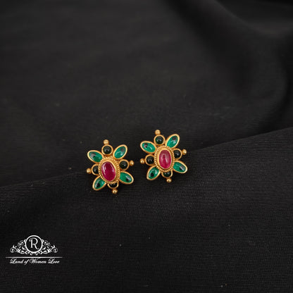 92.5 Silver Kundans Changeable earrings-RCCP407