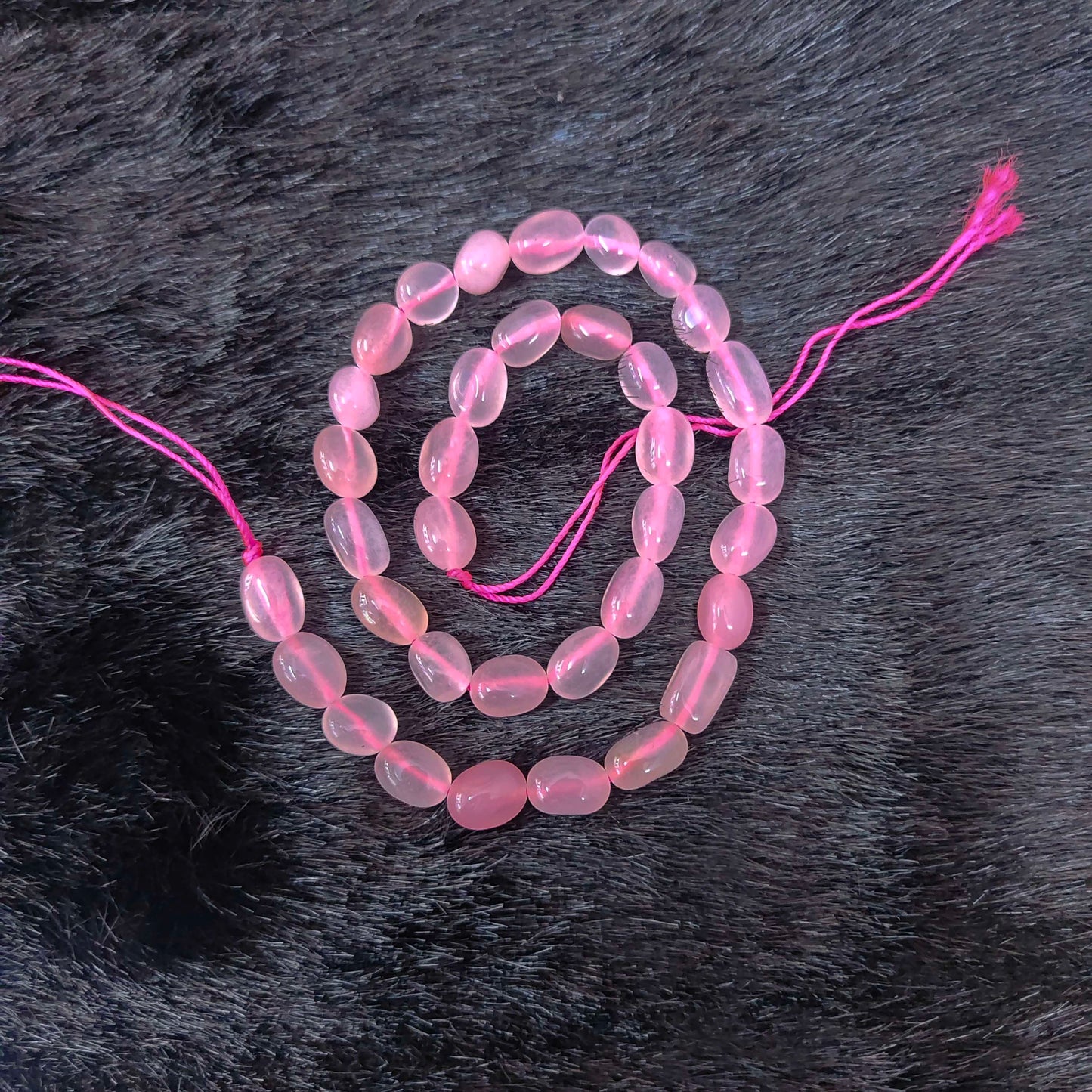 natural rose quartz plain oval shape gemstone plain tumble beads-rcmj07 92.5 silver ramala jewelry / ramala collections