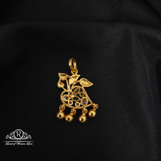 Silver mango leaf pendant -RCCP317