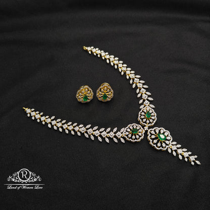 necklace diamond finishing silver necklace set 92.5 silver ramala jewelry / ramala collections