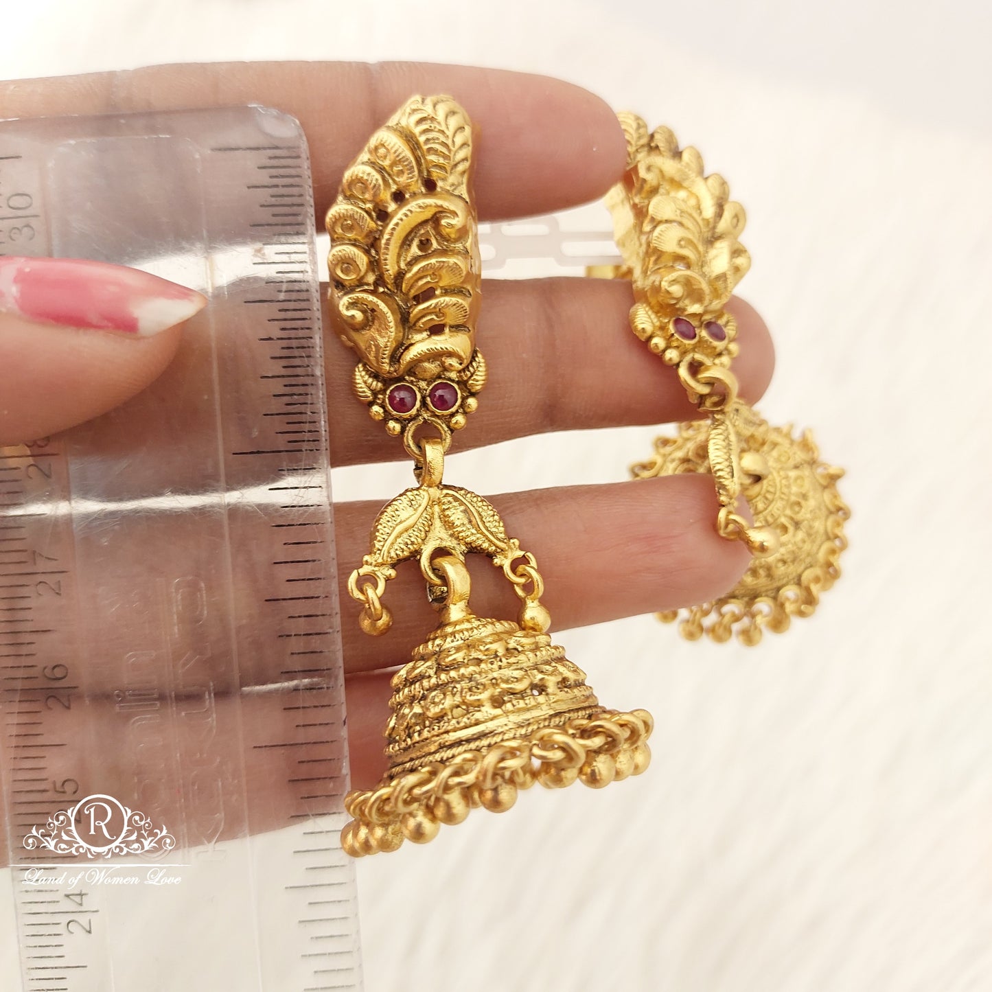 Silver Peacock jhumkas-C004