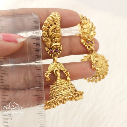 Silver Peacock jhumkas-C004