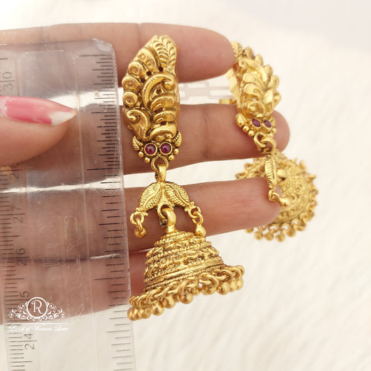 Silver Peacock jhumkas-C004