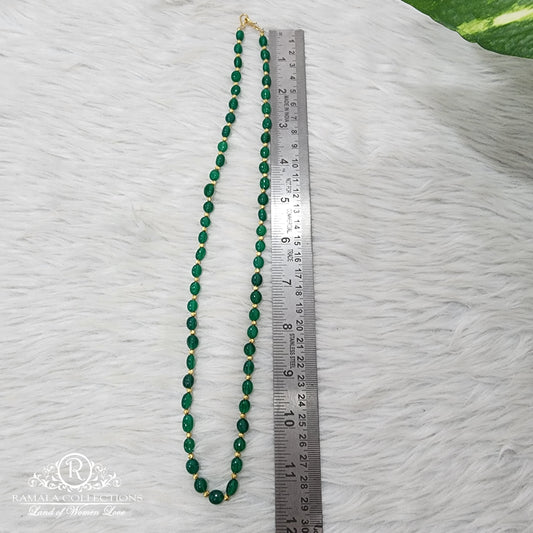 Green Glass Beads Chain-H039