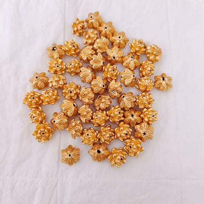 silver gold polish flower balls-rcv214 92.5 silver ramala jewelry / ramala collections