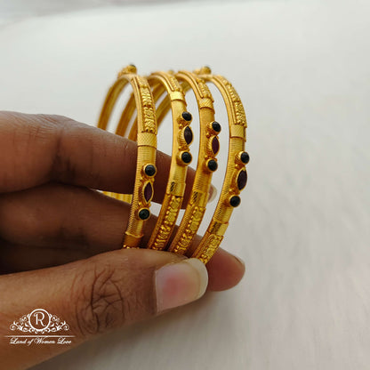 Silver  gold repilca stone bangle-RCV235