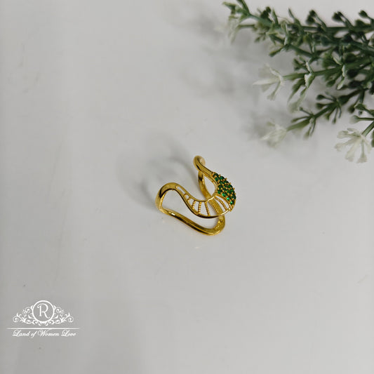 ring 92.5 silver cz- green stones vanki ring cz 92.5 silver ramala jewelry / ramala collections