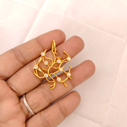 Silver White Stones Locket-JR143