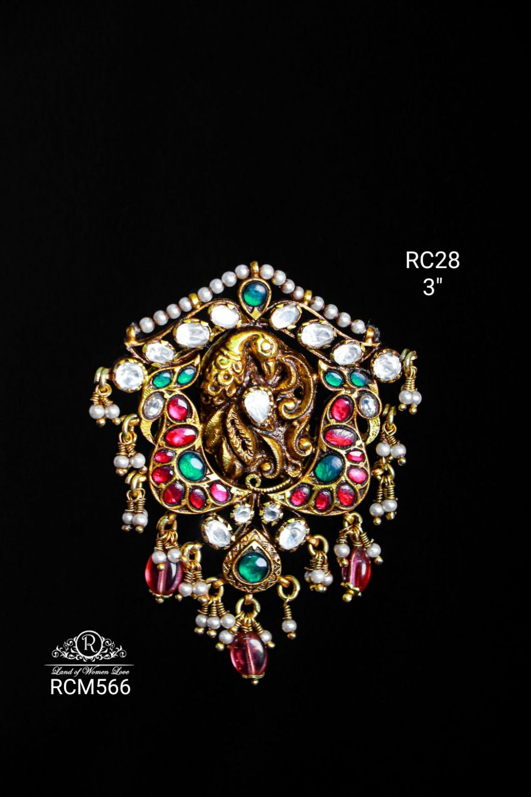 silver cz-gold polish locket design -rcm566 cz 92.5 silver ramala jewelry / ramala collections