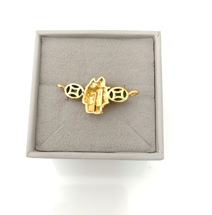 Silver Radha Krishna Model Small Mala Locket-RCM735