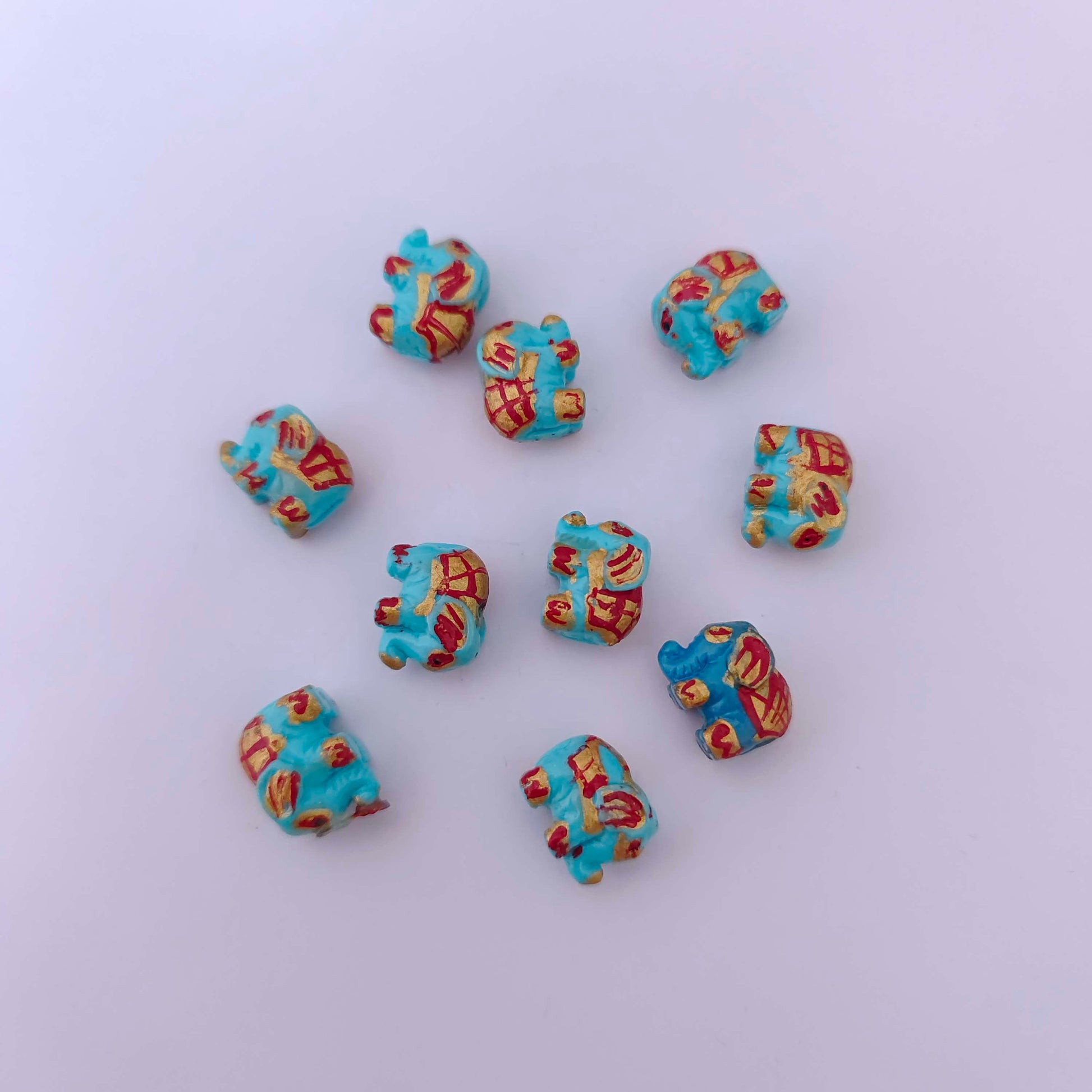 coral elephant beads -rcmj88-8 coral 92.5 silver ramala jewelry / ramala collections