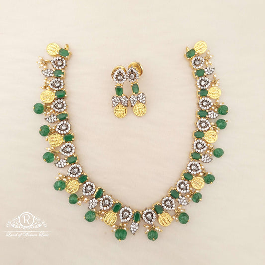 earrings silver black cz- stones earrings with necklace-m206m207 cz 92.5 silver ramala jewelry / ramala collections