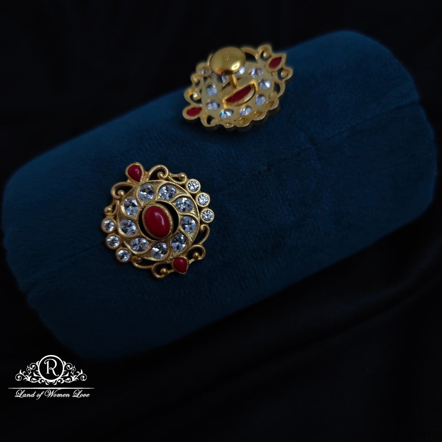 Silver coral earrings - RCM1089