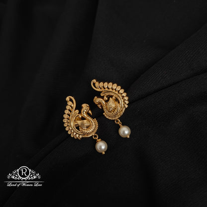 earrings 92.5 silver peacock design earrings-rck270 92.5 silver ramala jewelry / ramala collections