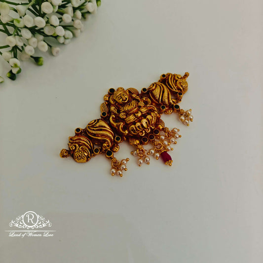 choker beautiful silver lakshmi devi design choker with pearls -rcjr721 92.5 silver ramala jewelry / ramala collections