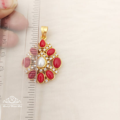 Silver Coral pendant-A010