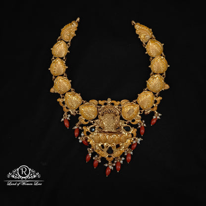 92.5 silver simple and Cute necklace with  coral hangings-RC06M1265