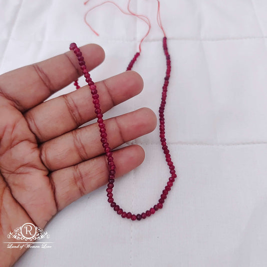 Synthetic imitation Ruby sed Beads3mm-RCMJ43