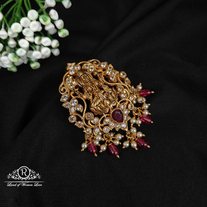 pendant silver lakshmi devi pendant -rc06m331 ruby 92.5 silver ramala jewelry / ramala collections