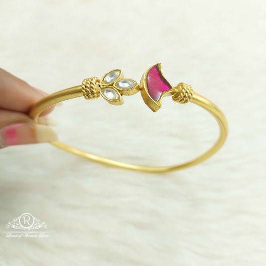 bracelet silver openble kada bracelet-jr21 kundan 92.5 silver ramala jewelry / ramala collections