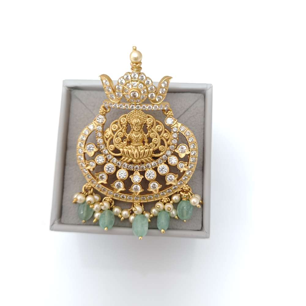 Silver Lakshmi Devi pendant Designs-RCM697