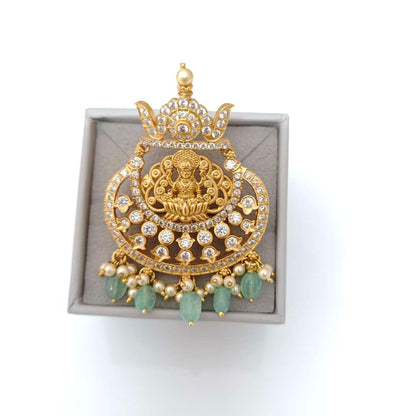 Silver Lakshmi Devi pendant Designs-RCM697