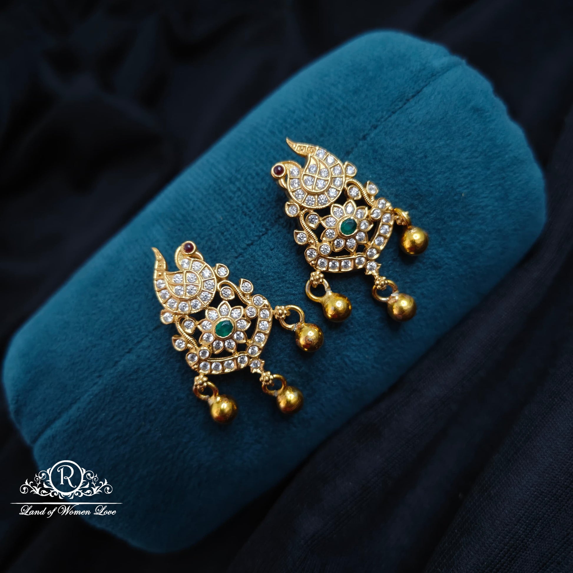 earrings silver peacock earrings-rc89-60m25 92.5 silver ramala jewelry / ramala collections