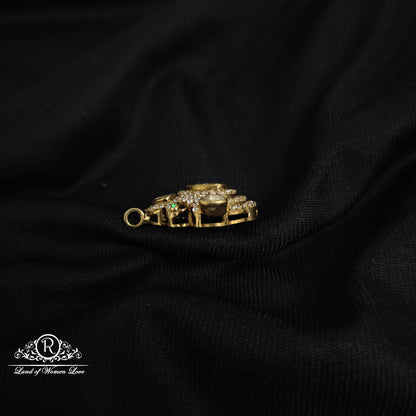 92.5 Silver peacock design Victorian locket-RCP111