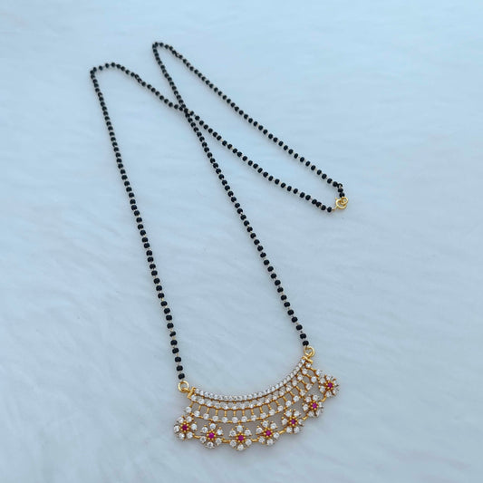 earrings silver black beads chain with cz-stone locket -rcc166 cz 92.5 silver ramala jewelry / ramala collections