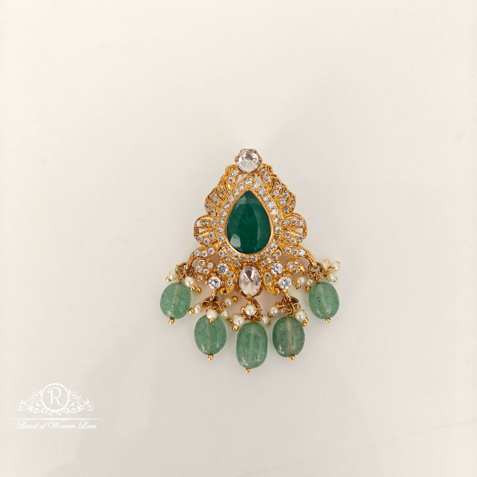 pendant white stones silver pendant-rch622 92.5 silver ramala jewelry / ramala collections