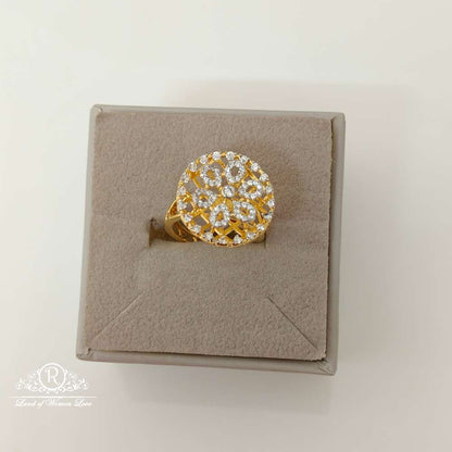 Silver Diamond Replica Design CZ-Stones Finger Ring-RCCP104