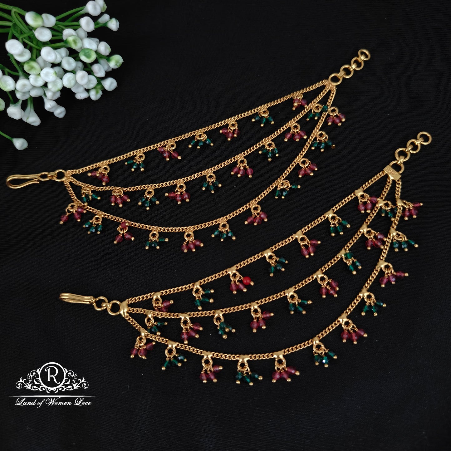 92.5 silver simple and cute Ear chains - RCBG039